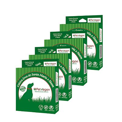 Kit 4 Coleiras Repelentes Naturais Cães 8kg a 15kg PetVegan