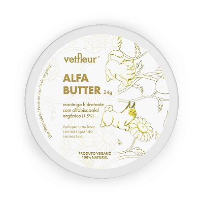 Pomada para Cachorro e Gato Hidratante Alfa Butter 24gr Vetfleur