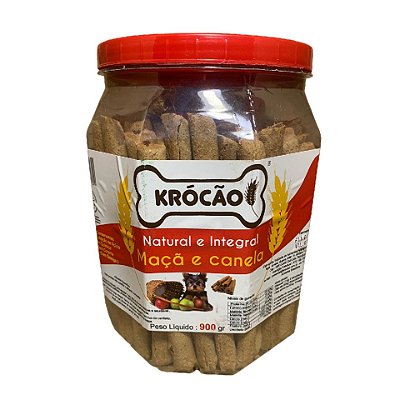 Biscoito Natural para Cachorro Palito Maçã e Canela 900g - Krocão