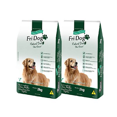 Kit 2 Ração para Cachorro Natural Diet Vegana Premium 2kg Fri Dog