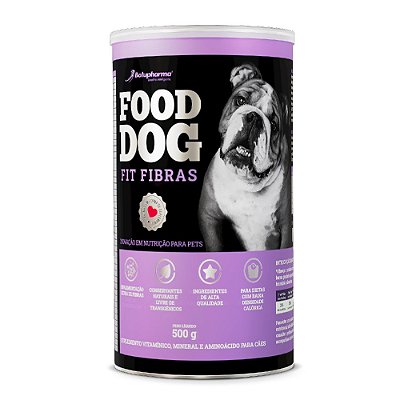 Food Dog Fit Fibras Suplemento para Cães 500g Botupharma