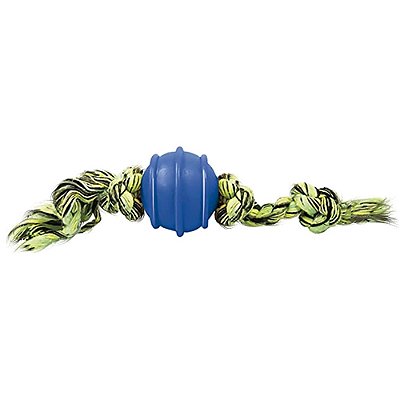 Bolinha de Borracha Maciça com Corda - Furacão Pet