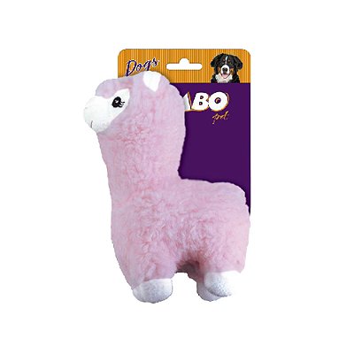 Brinquedo Mordedor Pelúcia para Cães Lhama Rosa Jambo Pet