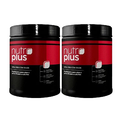 Kit 2 Suplementos para Cães Gatos Dietas Cruas com Ossos 100g Nutroplus