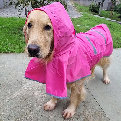 Capa de Chuva para Cachorro Impermeável Rosa Coleção Nova Zenpet