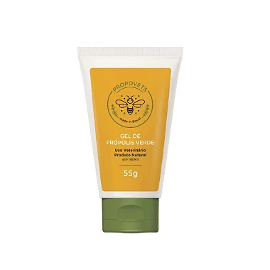 Gel com Própolis Verde Cicatrizante Natural para Cães e Gatos 55g - Propovets