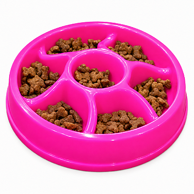 Comedouro Lento para Cães Roda Lilás | ÓrienPet