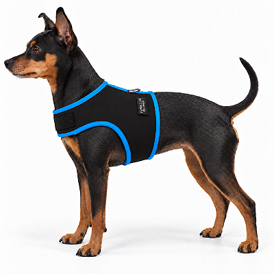 Peitoral de Neoprene com Guia para Cães PP | Luna Lua