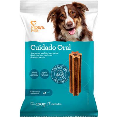 Snacks para Cães Cuidado Oral Médio Porte 170g 7un Papaya Pets