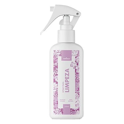 Spray de Limpeza Vetfleur Limpa Patinhas e Corpo Caes 250ml