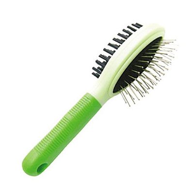 Escova de Pelos Dupla para Cães Gatos Doub Soft Chalesco