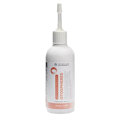 Solução Natural Limpa Orelhas Otospheres para Cães Gatos 100ml Wesen Green