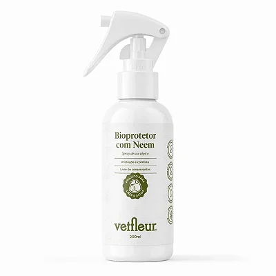 Spray Repelente Bioprotetor Natural Neem para Cães Gatos 200ml Vetfleur