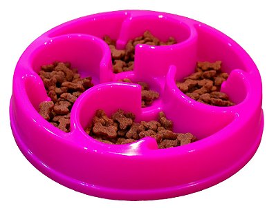 Comedouro Lento para Cães Círculos Rosa | ÓrienPet