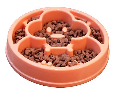 Comedouro Lento para Cães Cachorrinho Laranja | ÓrienPet