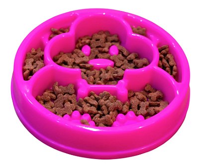 Comedouro Lento para Cães Cachorrinho Rosa | ÓrienPet