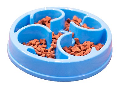 Comedouro Lento para Cães Círculos Azul | ÓrienPet