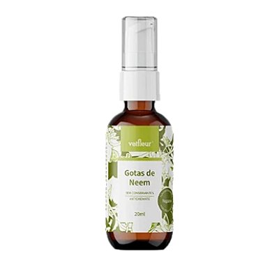 Repelente para Cachorro Gato Natural Gotas Neem Bioprotetor 20ml Vetfleur
