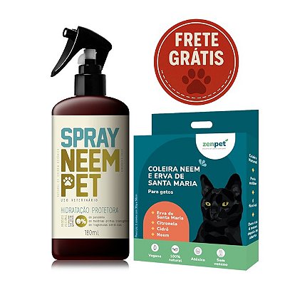 Kit Repelente Natural Zenpet | Coleira Zenpet para Gatos + Spray Neem Pet – Frete Grátis Brasil