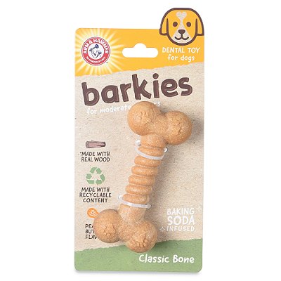Brinquedo Dental ARM & HAMMER Barkies Classic Bone – Higiene Oral e Diversão para Cães