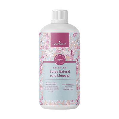 Spray Limpeza Patas Corpo para Cães 500ml Refil Vetfleur