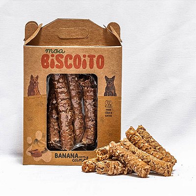 Biscoito Natural Sabor Banana para Cães e Gatos 70g – Moabe