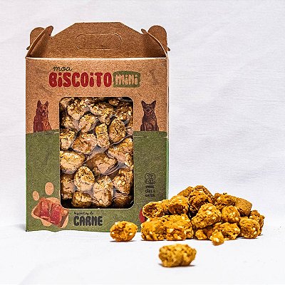 Biscoito Natural Mini Sabor Carne para Cães e Gatos 100g – Moabe
