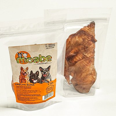 Petisco Natural Orelha Suína Inteira para Cães e Gatos 1 Unidade – Moabe