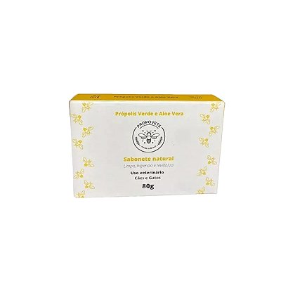 Sabonete Natural com Própolis Verde para Cães e Gatos 80g - Propovets