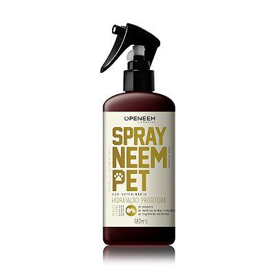 Spray Neem Pet Natural Cães Gatos 180ml Openeem