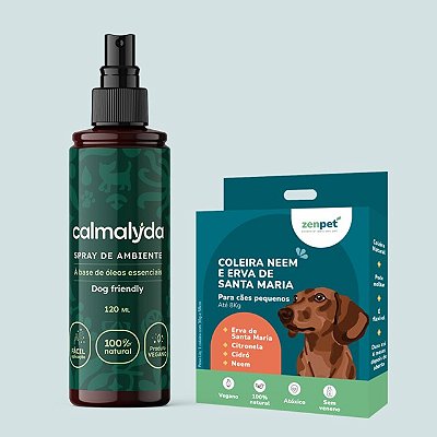 Kit Coleira Zenpet Cães Pequenos + Spray Calmalyda