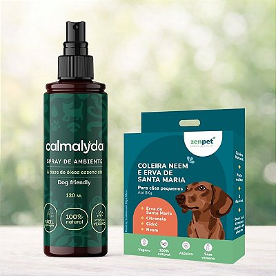 Kit Coleira Zenpet Cães Pequenos + Spray Calmalyda