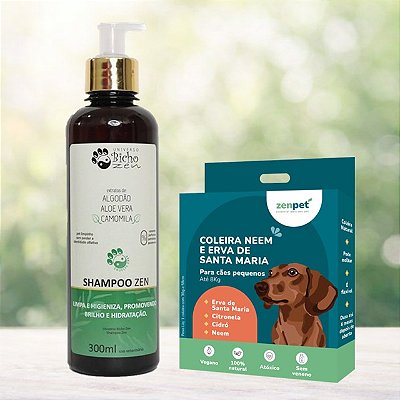 Kit Coleira Zenpet Cães Pequenos + Shampoo Zen