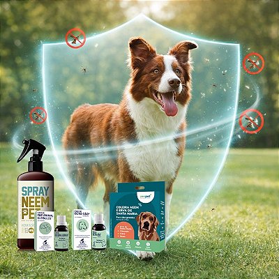 Kit Escudo Natural Completo Zenpet | Repelente Natural para Cães