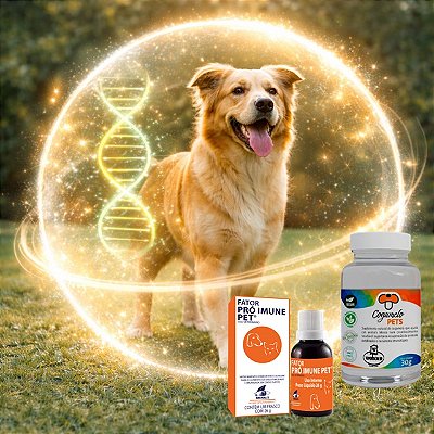 Kit Imunidade Natural para Cães e Gatos | Cogumelo Pets + Arenales Pró-Imune