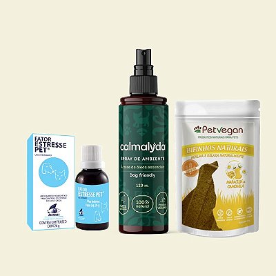 Kit Calma Natural para Cachorro | Ansiedade - Estresse - Nervosismo