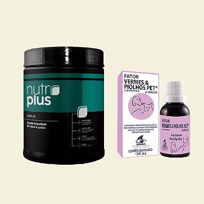 Kit Saúde Intestinal Natural para Cães e Gatos | Zeoplus + Fator Vermes