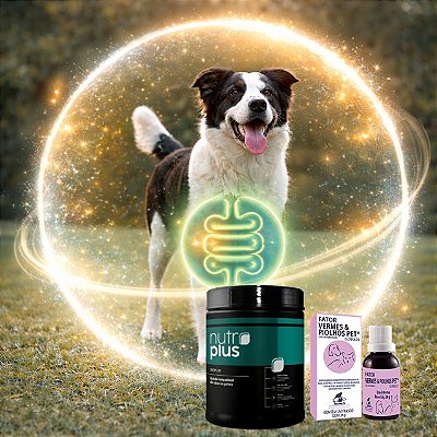 Kit Saúde Intestinal Natural para Cães e Gatos | Zeoplus + Fator Vermes