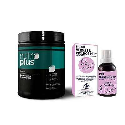 Kit Saúde Intestinal Natural para Cães e Gatos | Zeoplus + Fator Vermes