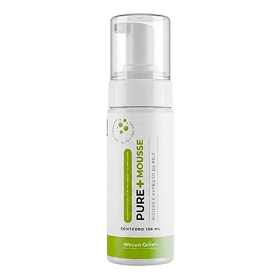 Limpeza a Seco Natural para Cães e Gatos com Pele Sensível Pure Mousse Wesen Green 150m