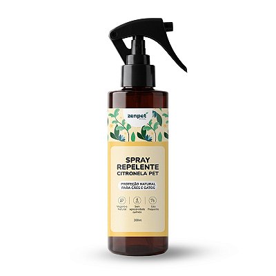 Spray Citronela Pet Repelente para Cães e Gatos 200ml - Zenpet