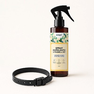 Kit Repelente Spray Citronela Pet e Coleira Natural | Zenpet