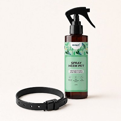 Kit Repelente Spray Neem Pet e Coleira Natural | Zenpet