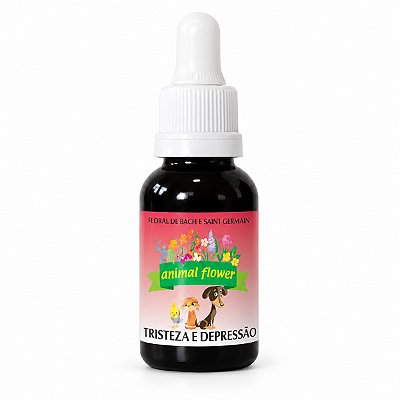 Floral Tristeza e Depressão em Gotas para Cães e Gatos 30 ml | Animal Flower