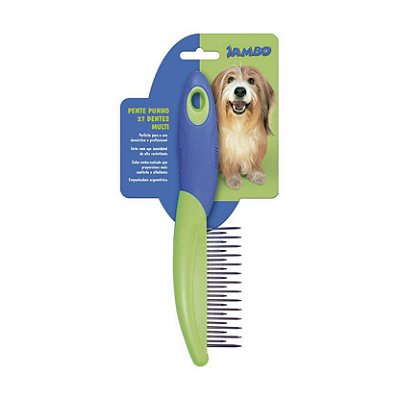 Pente para Cachorro Punho 27 dentes multi Jambo Pet