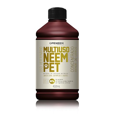 Multiuso Repelente para Casa de Cachorro e Gato Natural Neem Pet 450ml Openeem