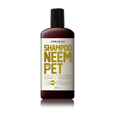 Shampoo Natural para Cães Gatos Neem Pet 180ml Openeem