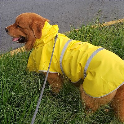 Capa de Chuva para Cachorro Amarela ZenPet