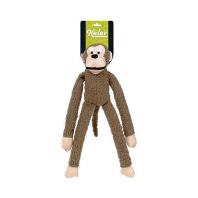 Brinquedo para Cachorro Macaco Pelúcia Marrom Grande Jambo Pet