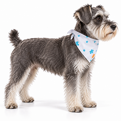 Bandana para Cães Dupla Face Floral White | Zenpet